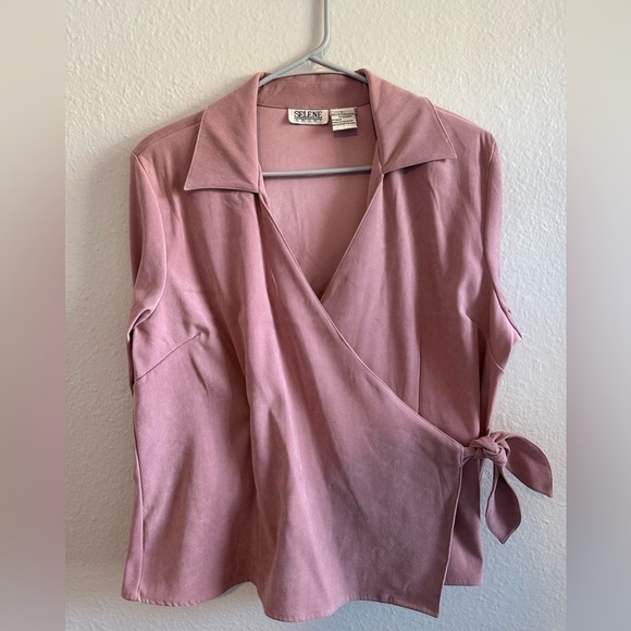 🌟 Pink Sweater with wrap around and tie | Selene Sport | Size L - Picture 4 of 8